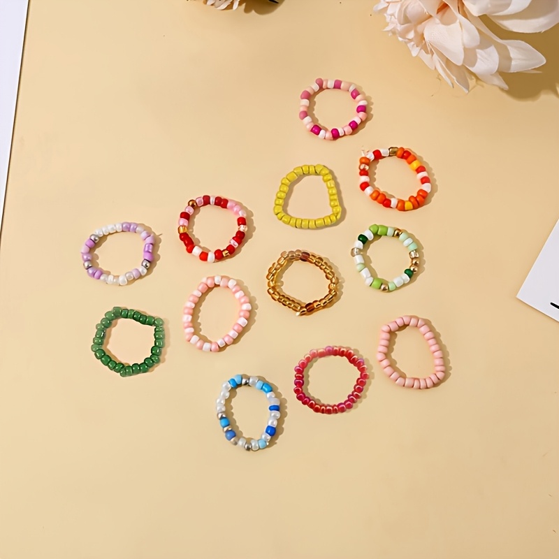 5pc Assorted Random Flower Rings Set
