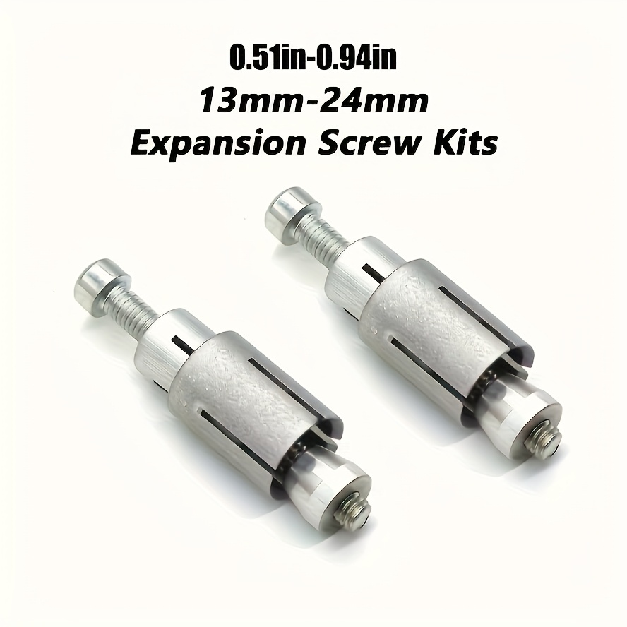 TEMU 2er-Set Motorrad Lenkerende Montageschrauben, Universal 13mm-24mm Lenkerverlängerungsschrauben für 7/8" Lenkerende Kappen Silberfarbene