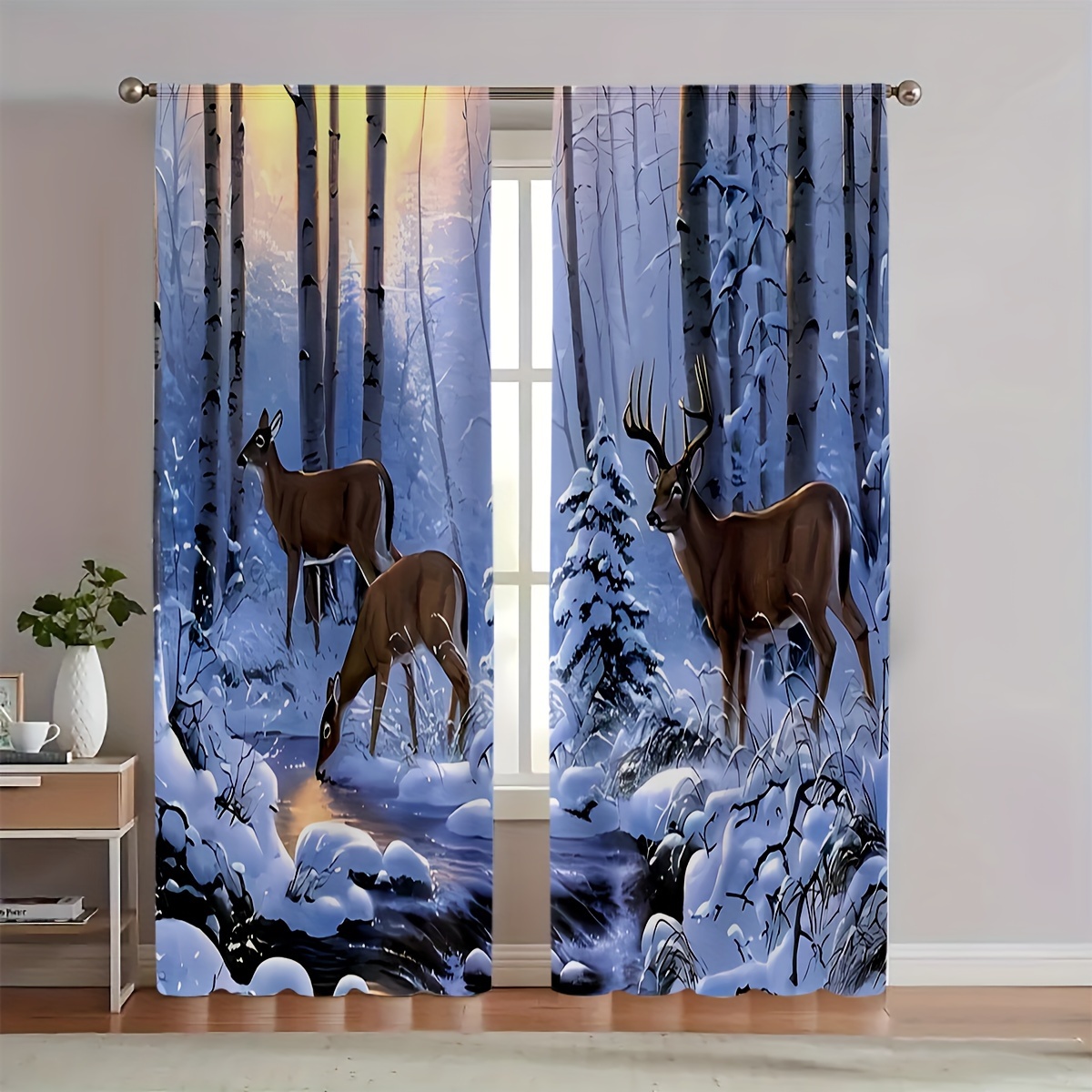 

Polyester Doorway Curtain Set, , Includes Multiple , For Types - Reduction 3d Printed Curtains Rod For , , , - In