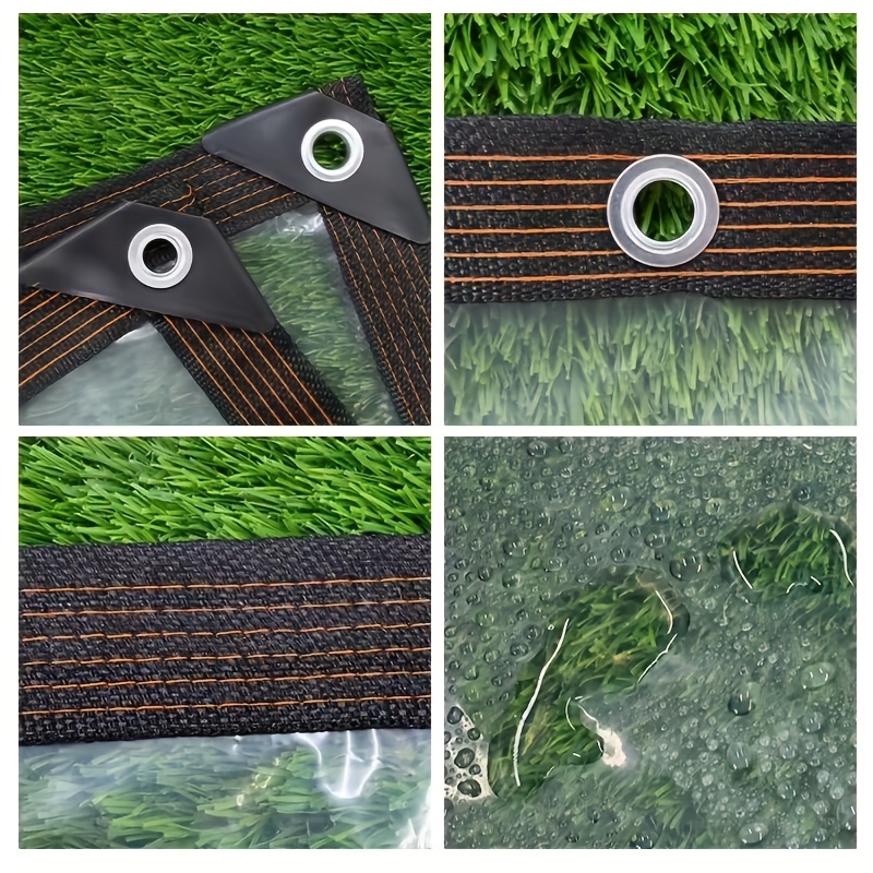 TEMU [8 Mil ] Free Lanyard! Transparent Waterproof And Dustproof Tarpaulin, 8 Mil Heavy-duty Pvc Material, Windproof, Rainproof And Tear-resistant,