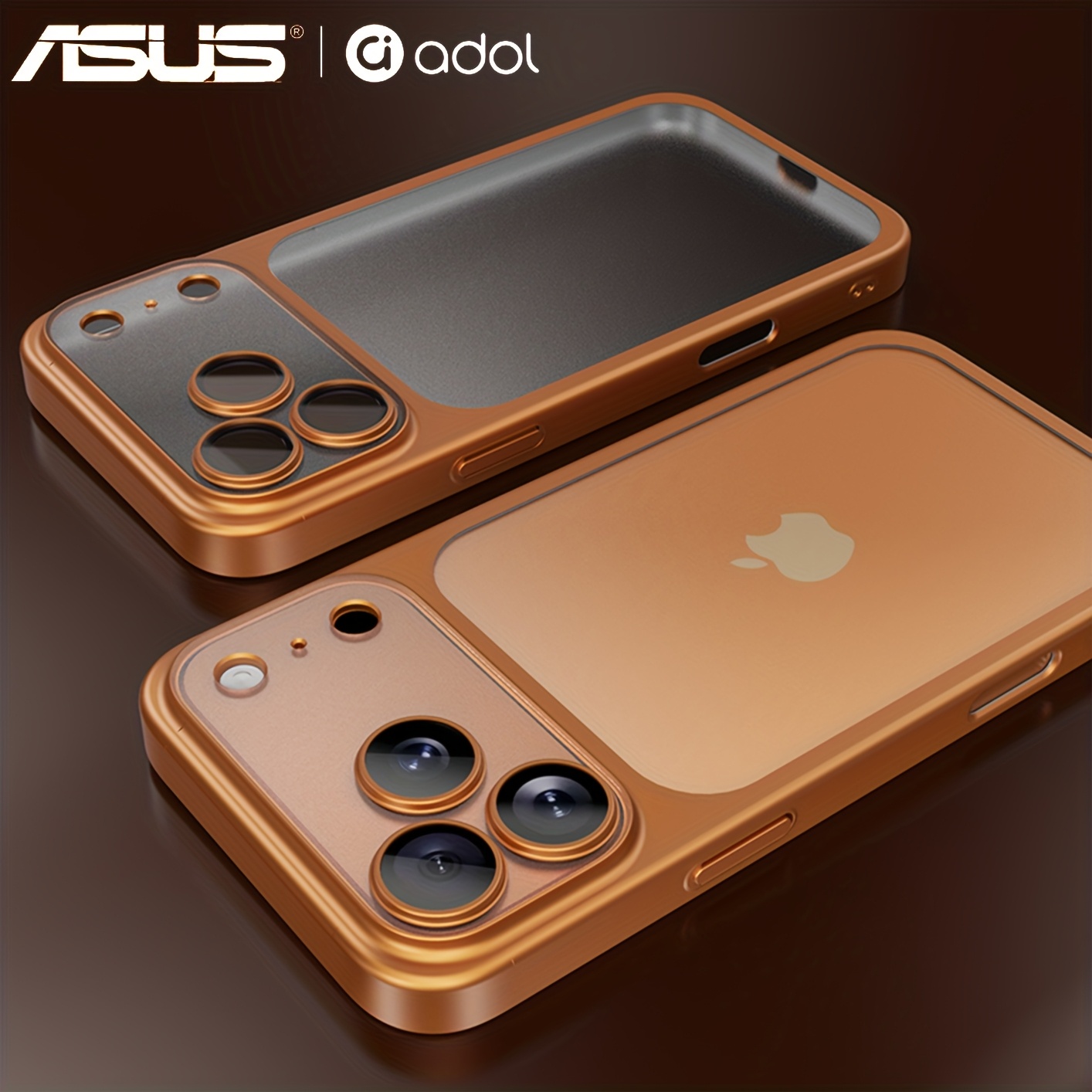 ASUS for Iphone 17/Iphone 17 Pro/Iphone 17 Pro Max Features an Integrated Electroplated Matte Shell That Is Lightweight And Fingerprint-Resistant, Fully Covers The Camera, Has a Matte Texture on The Back, And Comes in a Starry Orange Color.