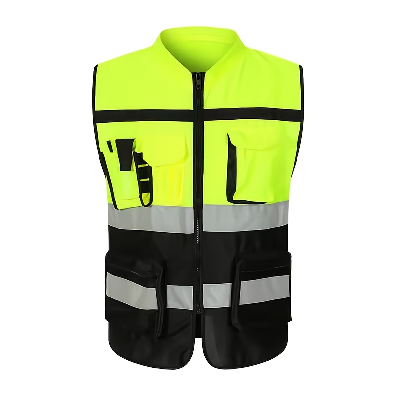 chaleco reflectante universal   visibilidad, ideal para   en interiores y exteriores,  , ciclismo, deportes  , running nocturno, bolsillo con cremallera