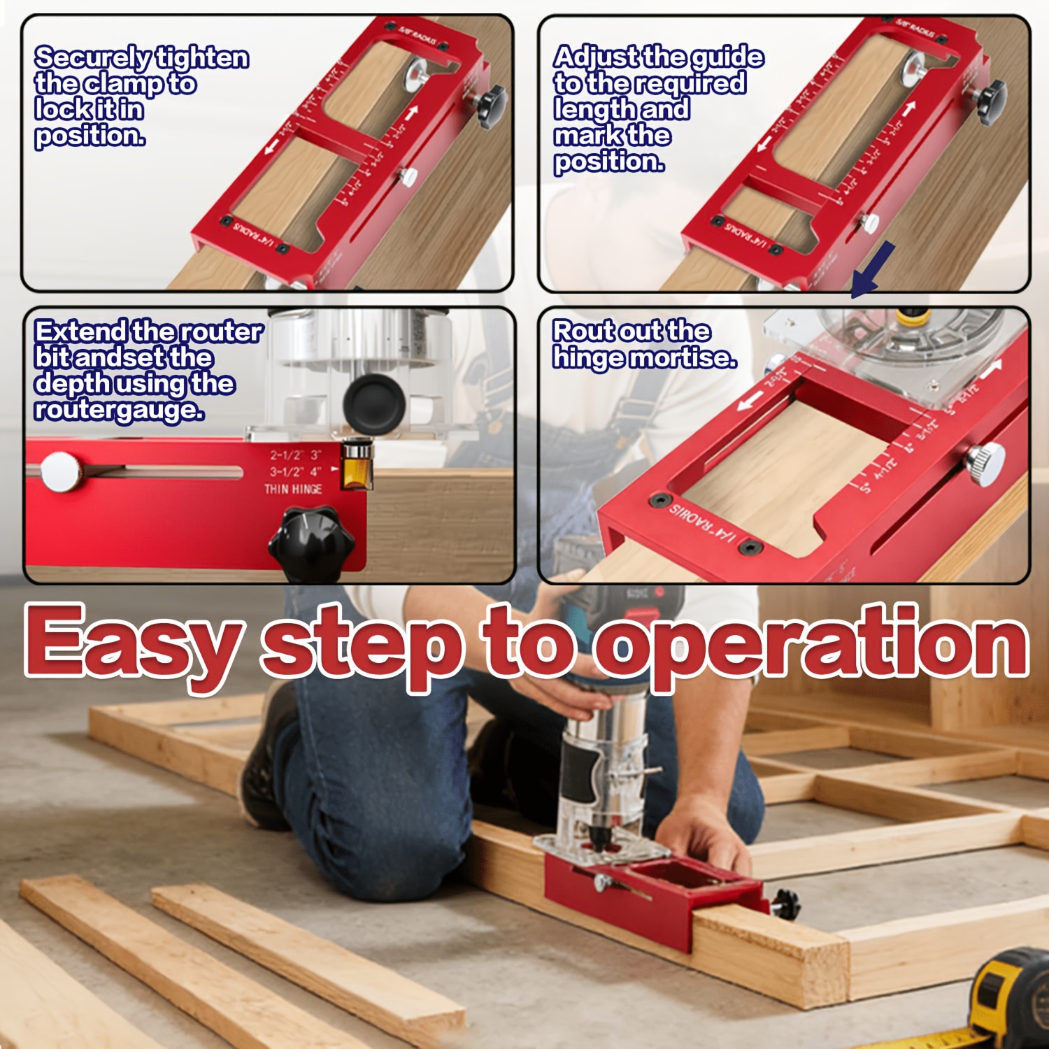 Aluminum Alloy Door Hinge Jig and Lock Installation Kit