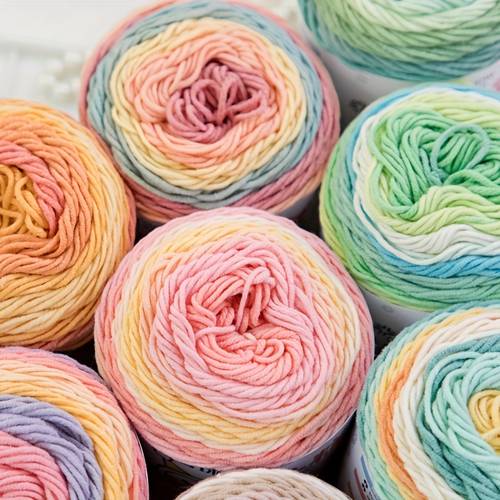 1 de fio leiteiro multicolorido - de 5 camadas para tricotar e crochê de roupas e artesanato decorativo 100g/