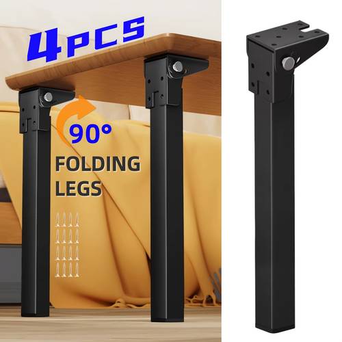 4pcs folding table legs heavy duty metal foldable table legs foldable laptop table legs coffee table replacement legs for camping table