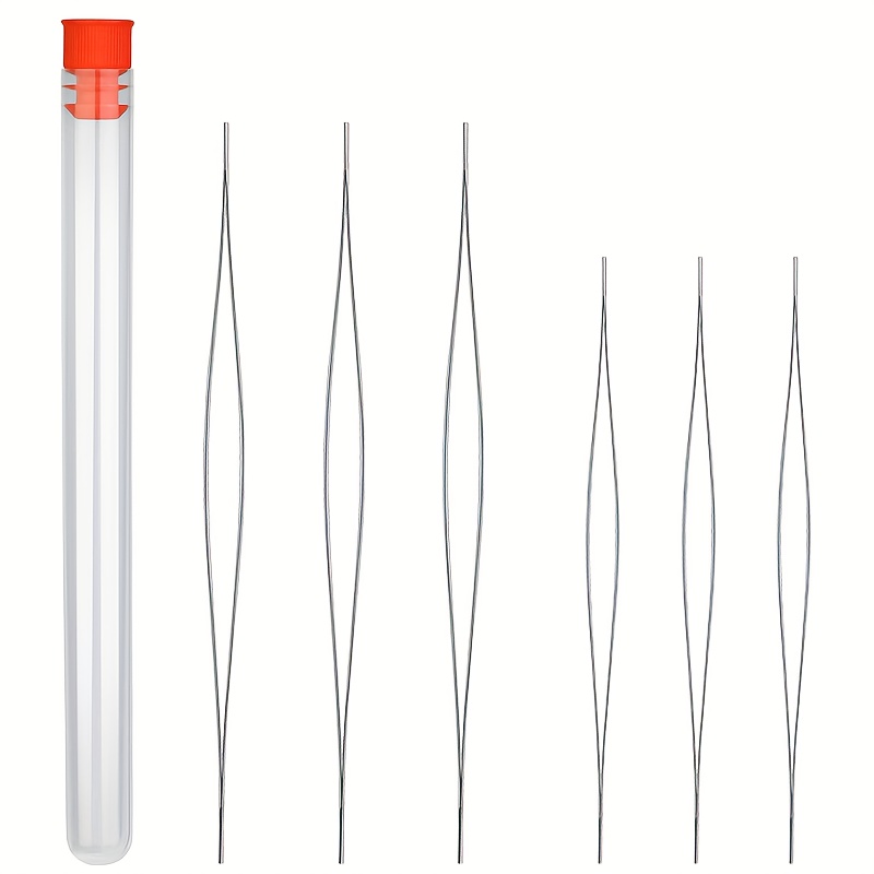 beading needle set 2 sizes   seed bead needles flexible needle for beads for jewelry making needle bottle random color