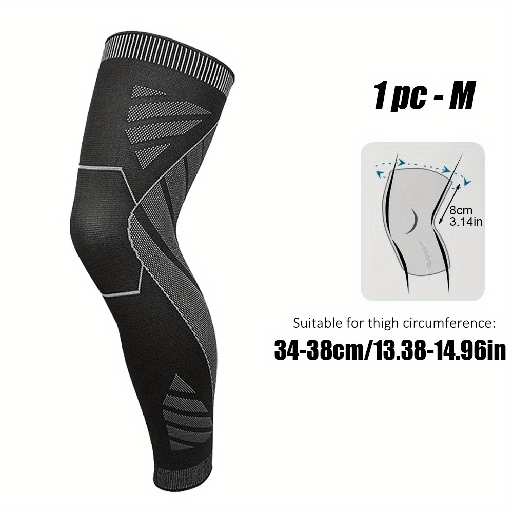 Image of 1pc Knee Sleeve, Long-leg Compression Wraps With Knee Support, Suitable For Men And Women, Basketball, Cycling, Soccer, And Running
