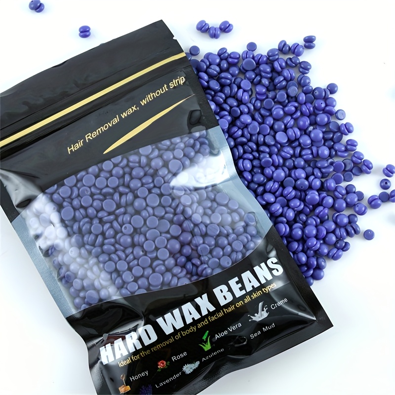 Image of Waxkiss 100g Hard Wax Beans For Hair Removal, Lavender Scent, Wax For Face, , Legs, Bikini, Underarms, Men's Chest/back, Types, Summer Use, Father's Day Gift