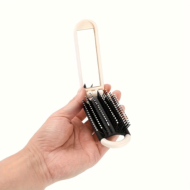 TEMU Folding Hair Comb - -static, Portable Size, Durable Abs Plastic Handle Hair Types