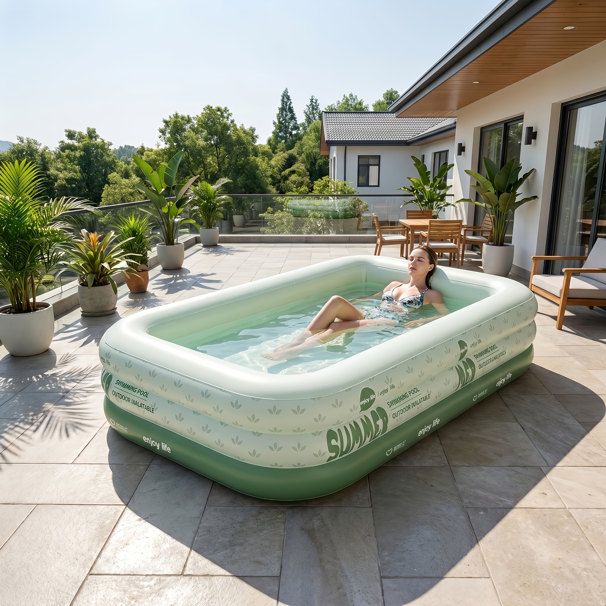 3-Tier Durable Inflatable Pool for Summer Fun