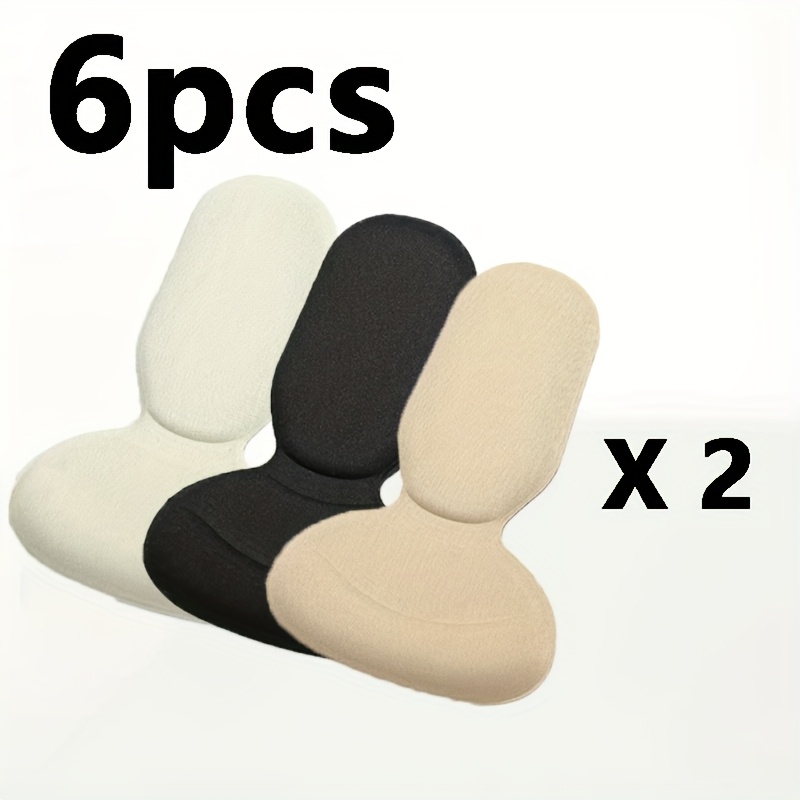 6pcs T-shaped High Heel Cushion Inserts, 0.7cm/0.28inch (thick) Self-adhesive Anti-wear Heel Pads, Comfortable Half Insole For Foot, Gifts For Women And Girls