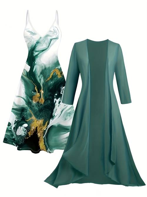 plus size plus size floral print v neck dress in plus sizes for women with overlay a sleeveless flowing maxi dress spring and summer ideal for vacation wear