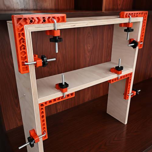 7pcs precision 90 degree right angle clamps suitable for woodworking picture frame making and box assembly sturdy 6 x6 15cm abs clamps for woodworking braces small wood clamps hardwood tools and drawer assembly