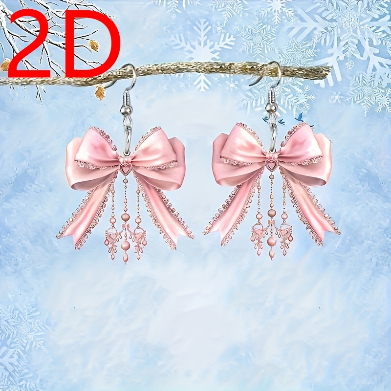 

Bow Acrylic Earrings - Perfect Gift For Christmas, Valentine's Day, Birthdays, Or Any Special