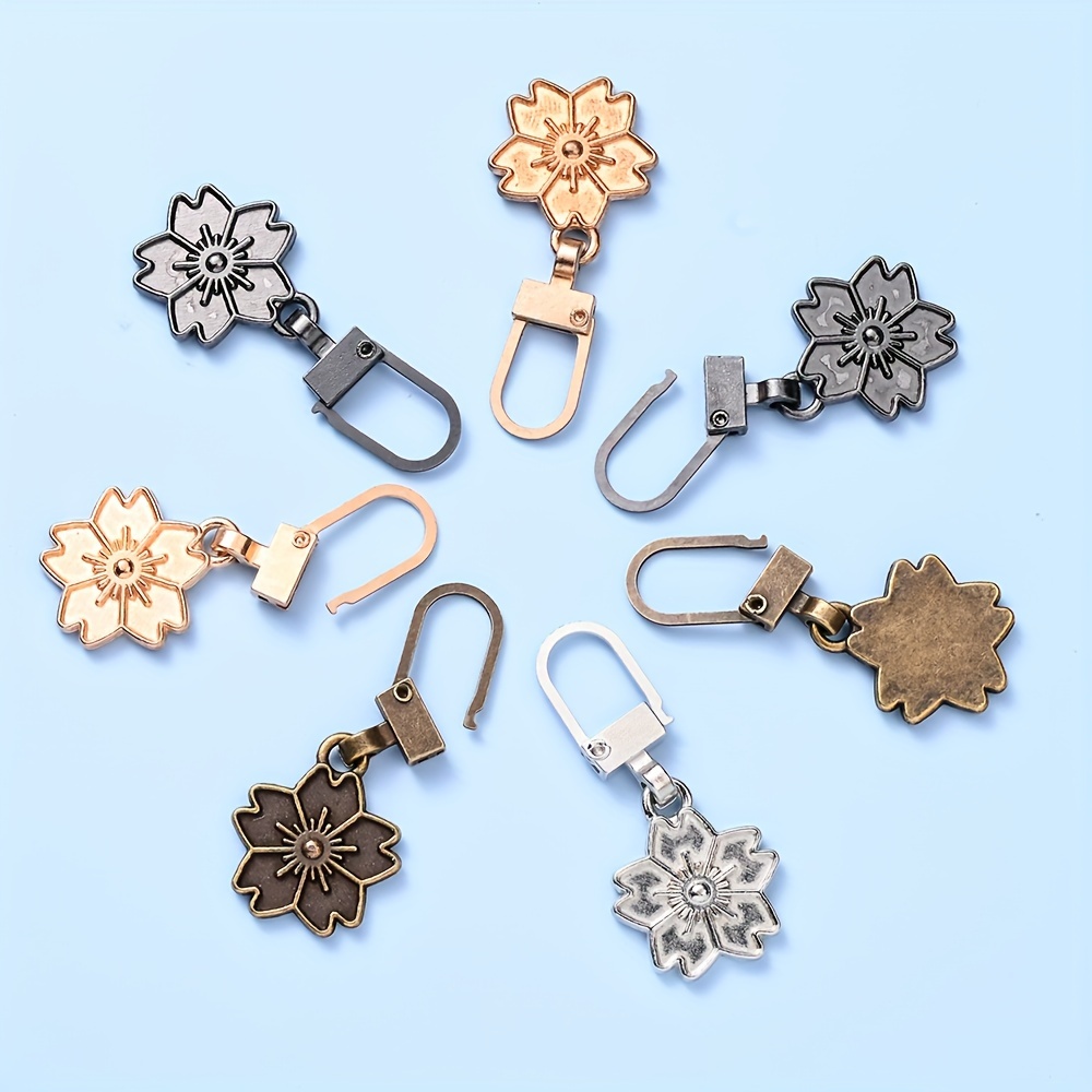 

5 Pieces Of Summer-themed Golden Cherry Blossom Pulls For Keychains, Purses, Backpacks, Car Decorations, Earphone , , And Accessories