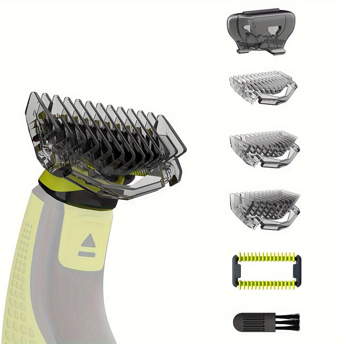 

1 Set Electric Shaver Kit, Compatible With Qp2510/qp2520/qp2620/qp2630/qp6510, Includes Protective Cap, 1/3/5mm Guide Combs, Body Comb - Hypoallergenic, Cordless, No Battery Included