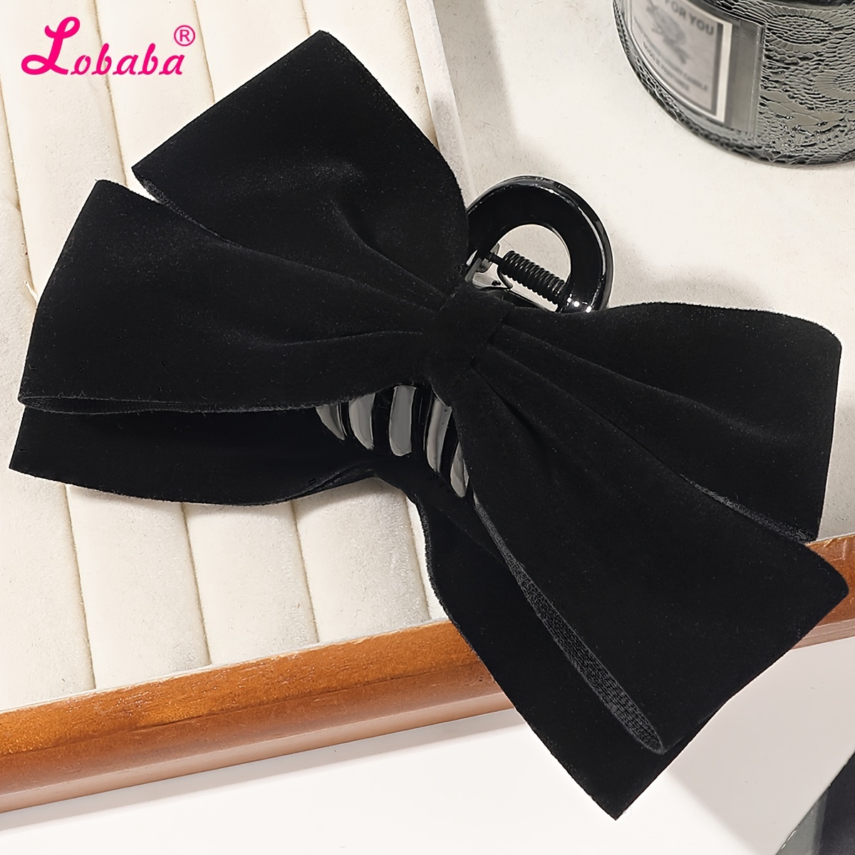 

Lobaba Bow Hair Clip With Flocking Spring Clip For Hair Bun Hair Accessories Wholesale