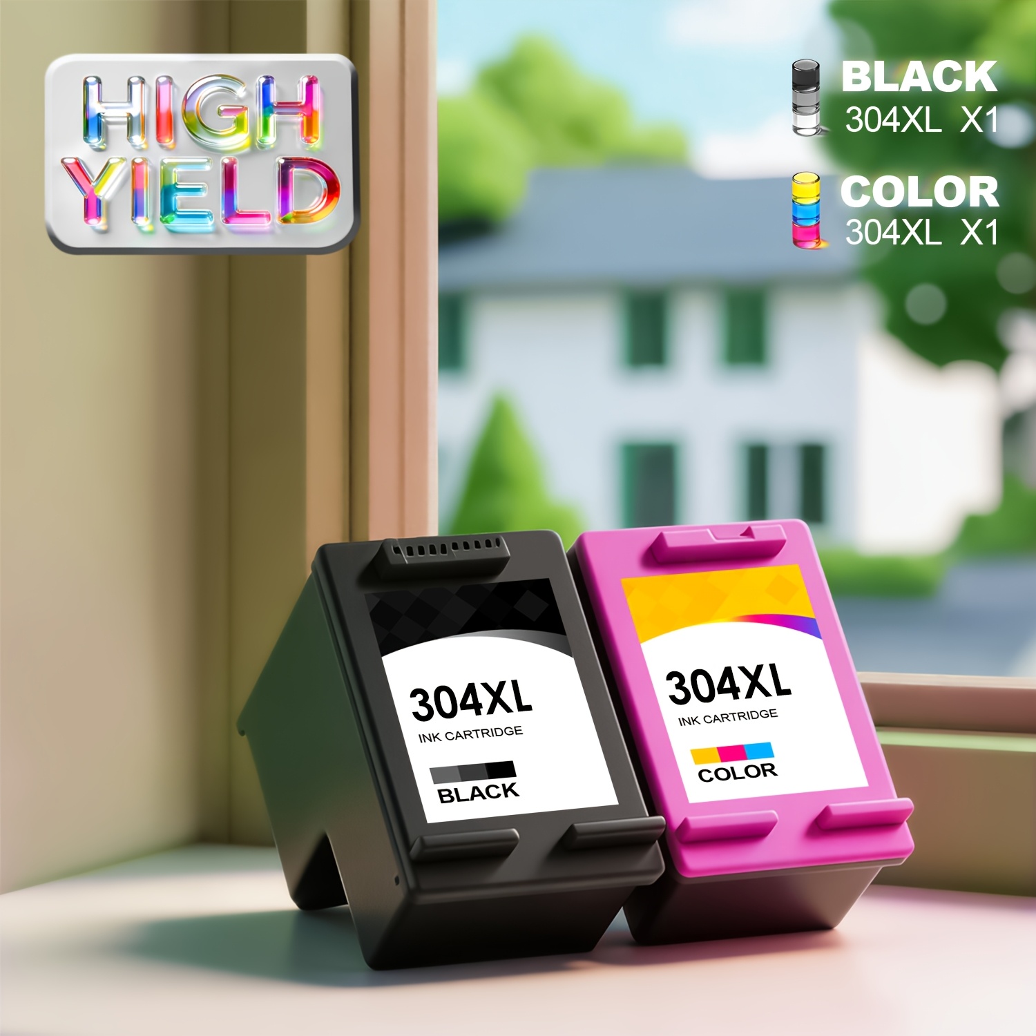 Image of 304xl 304 High Capacity Ink Cartridges Compatible With For Models 2620, 2630, 2632, 3720, 3721, 3723, 3724, 3730 And For Models 5010, 5020, 5030, 5032, 5034, 5052, 5055