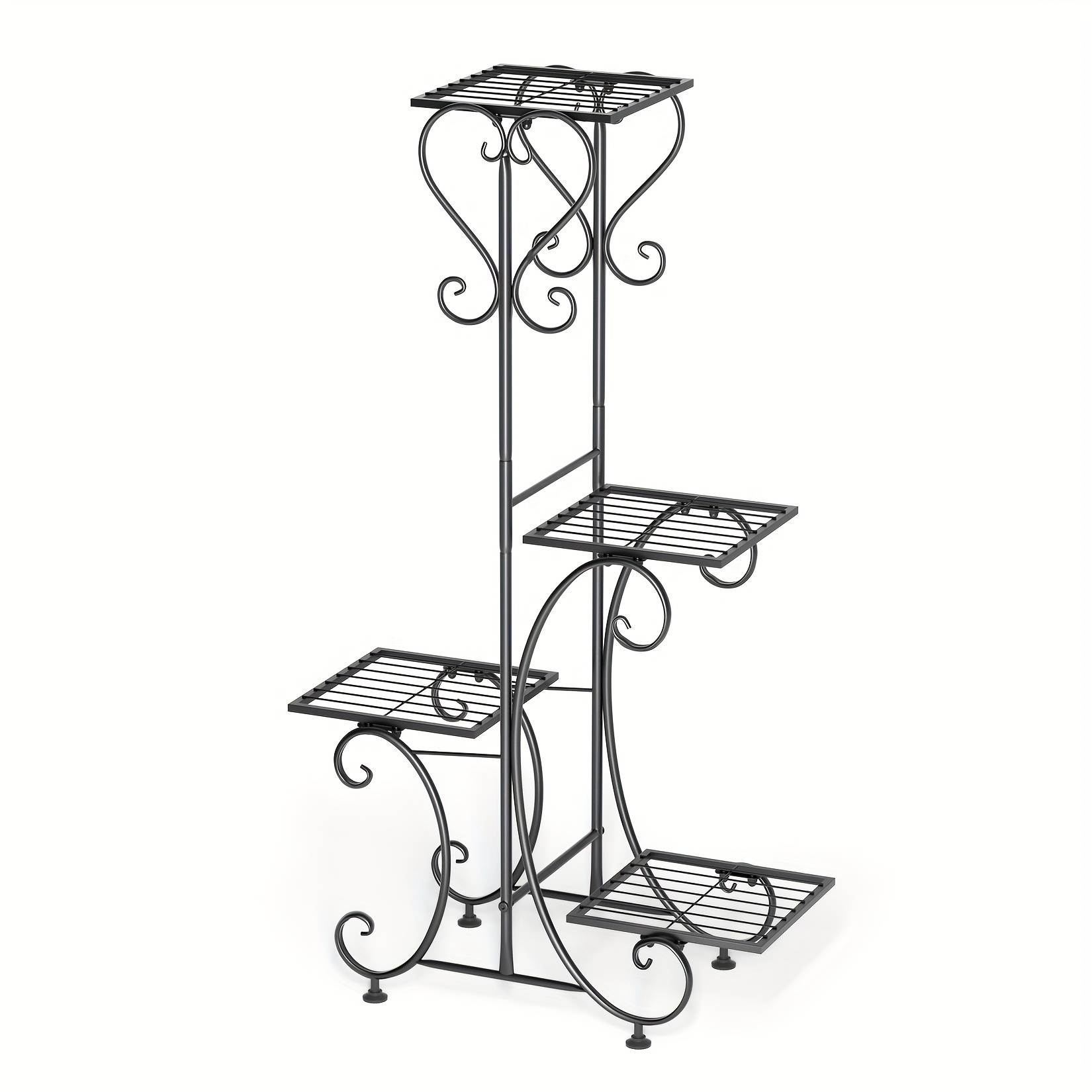 TEMU Support à plantes en métal pour plantes d'intérieur, présentoir à pots de fleurs à plusieurs niveaux de 4 et 5 niveaux pour salon, balcon, patio
