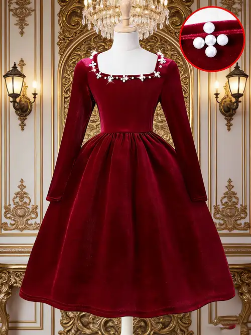 Elegant Red Christmas Dress Velvet Christmas Dresses For Women, Elegant From Domainstore, In Bulk Elegant Red Christmas Dress Velvet Christmas Dresses For Women, Elegant From Domainstore, In Bulk