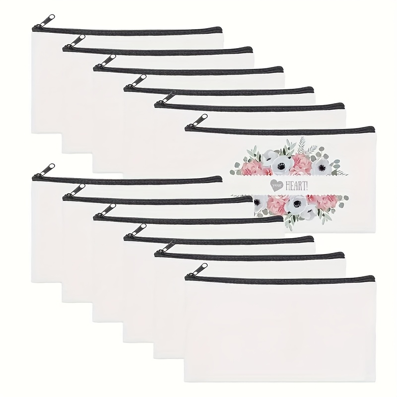 customizable sublimation diy blank pencil case makeup bag Temu