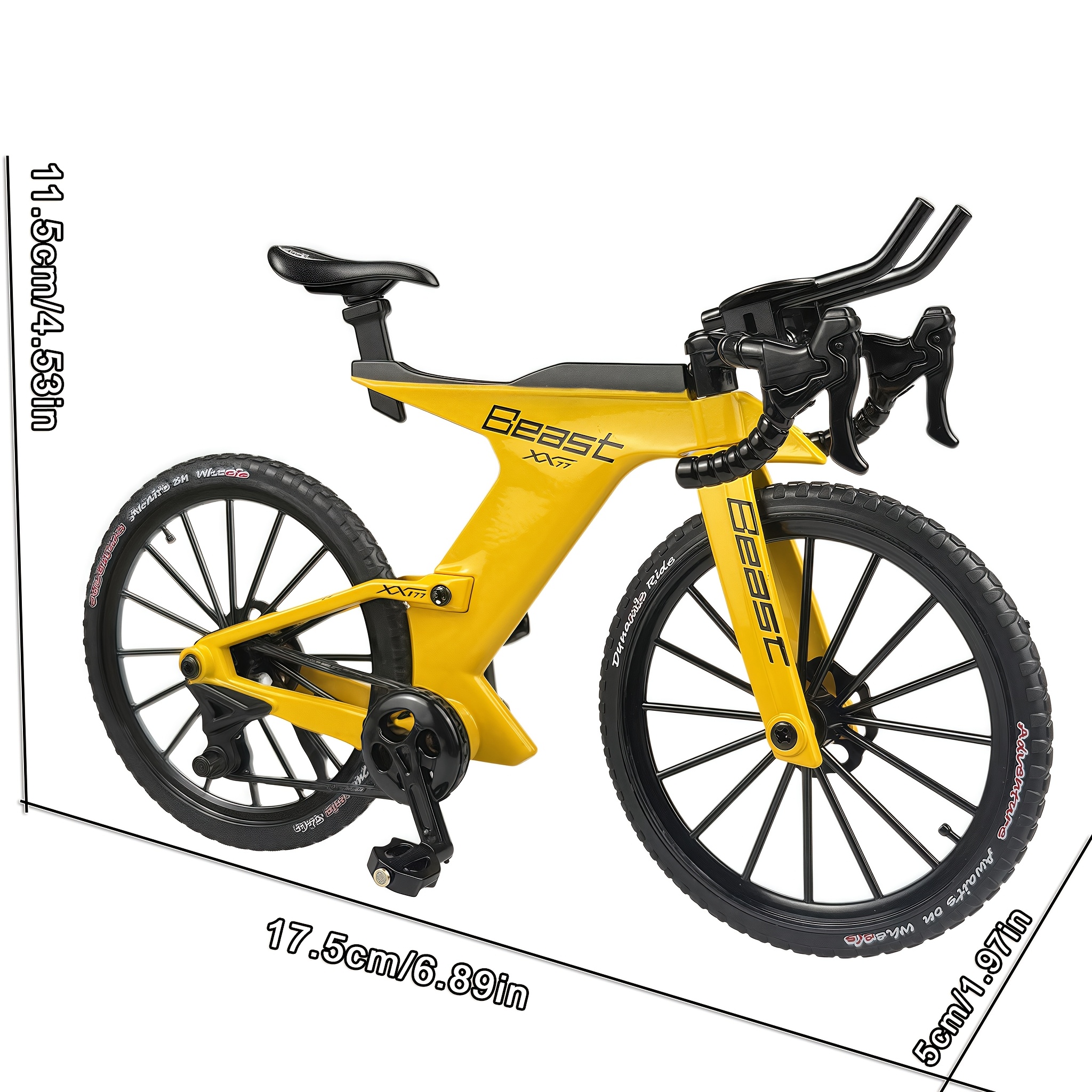 TEMU Coche de de aleación con un adorno muy de bicicleta, un regalo de colección para entusiastas del ciclismo, una pieza artesanal de bicicleta