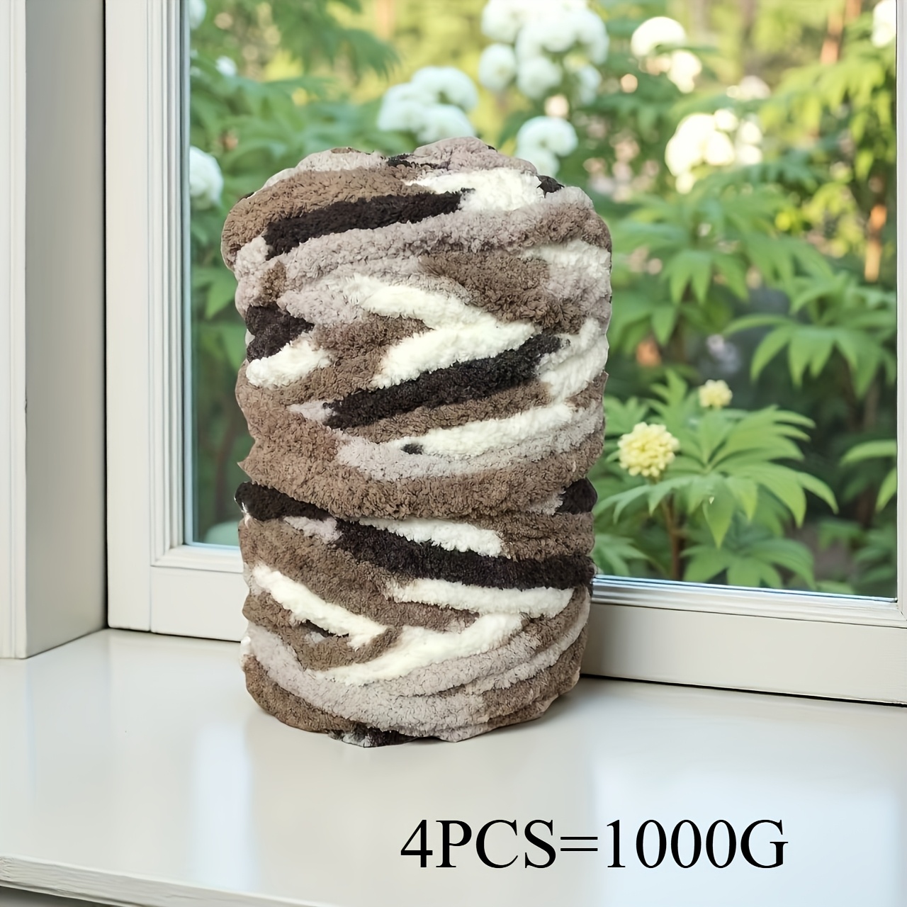 TEMU 4 Rotoli di Filato per ��1000g/35.27oz - Filato Extra e Voluminoso per e Uncinetto, per Coperte, Cuscini, e per Animali - Filato a per Fai da Te,