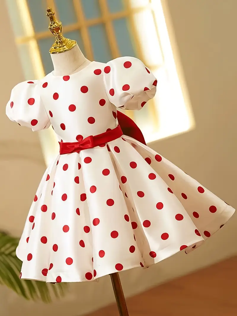 Summer Dress Girls Red Spotty Dress Girls' Dress Summer Dress Princess Skirt Little Girl Cute Light Summer Dress Girls Red Spotty Dress Girls' Dress Summer Dress Princess Skirt Little Girl Cute Light