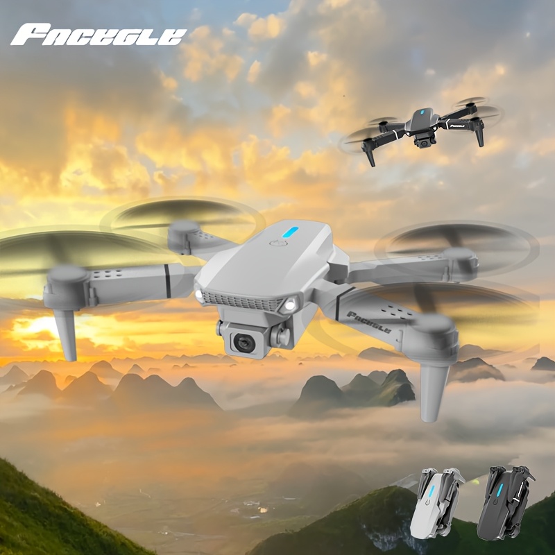 Drone z Podwójną Kamerą E88 z Optycznym Pozycjonowaniem Przepływu, Inteligentne Unoszenie się w Powietrzu, Wideo 480P HD, Ładowanie przez USB, Zasięg 50m i Prędkość 4m/s, Lekki 92g, Szary - Dron do Fotografii Lotniczej na Zewnątrz/Wewnątrz, Idealny Prezent dla Mężczyzn, Gadżet Technologiczny | Dron z Podwójną Kamerą | Wysokiej Jakości Obrazy