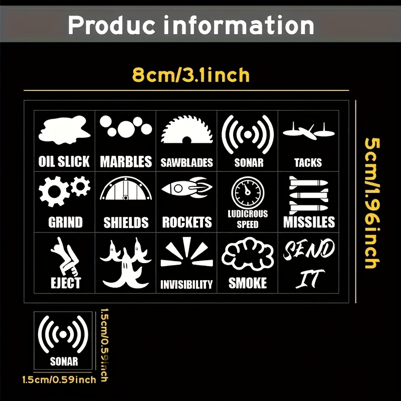 Car Decals, Car Blank Button Stickers, Car Switch Instrument Control Stickers, Car Interior Label Stickers, Suitable For All Car Models