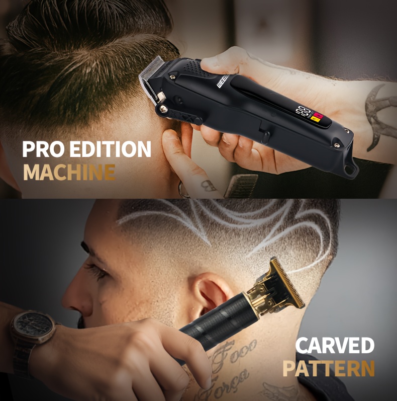     para homens  , conjunto de   peças de ferramentas de higiene masculina, kit elétrico de corte em casa, kit de  , um cortador elétrico + cortador t +   alternativa, carregamento usb, visor lcd de energia da bateria. um presente para pai, irmão,  ,   detalhes 2