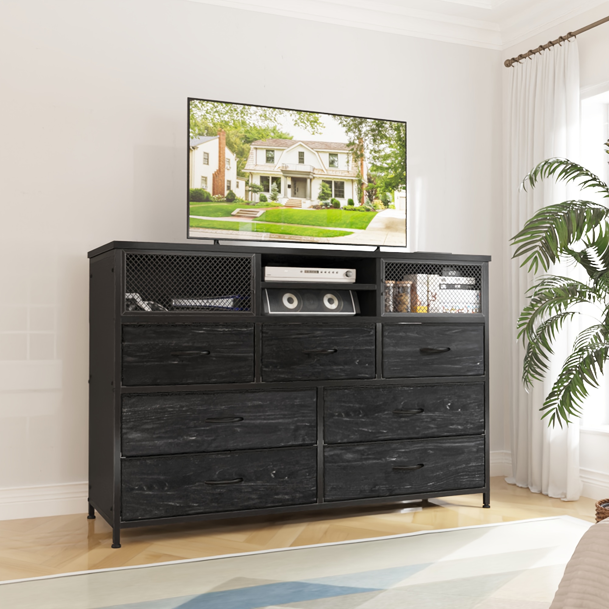 Dresser tv stand combo top