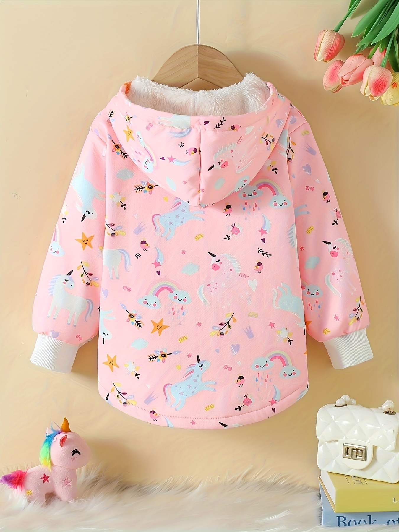     girls fleece lined windproof jacket