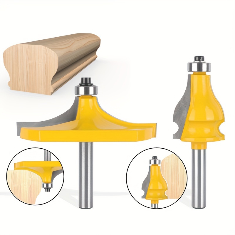 

2pcs Steel Router Bit Set, 8mm , For & , Woodworking And Decorative