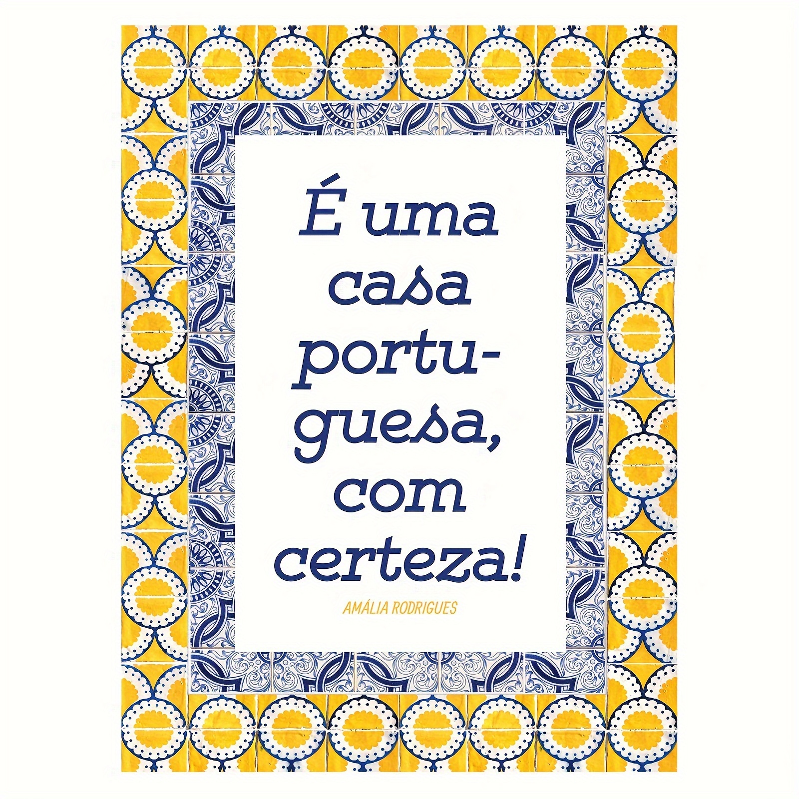 

1 Piece Waterproof Rolled Cloth Canvas Wall Art - Unframed Portuguese-inspired Poster Print With Quote