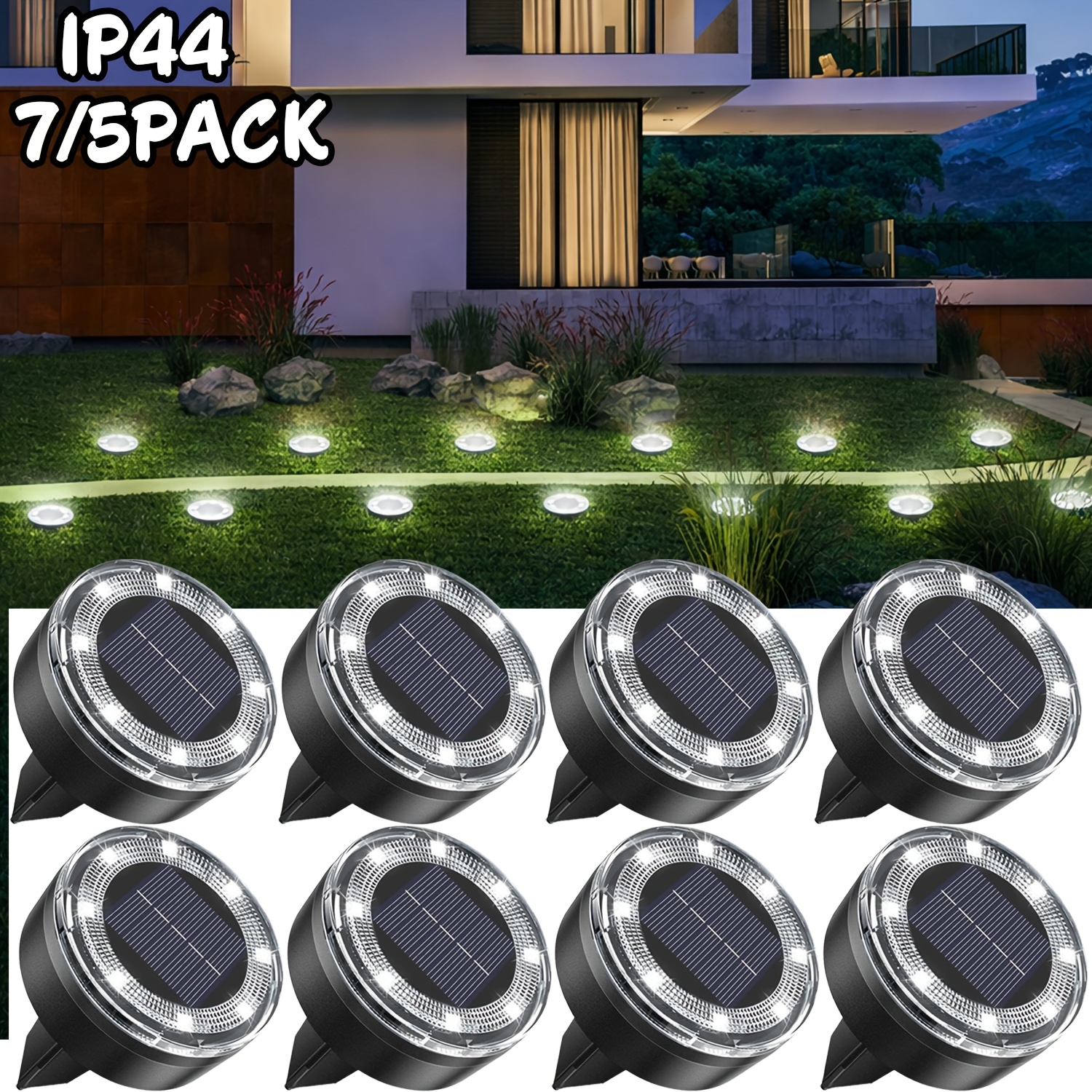 56led 40led solar ground lights 7 5 pack solar statue lights ip44 outdoor decorative lights   led flat landscape lighting suitable for outdoor   gardens courtyards and driveways