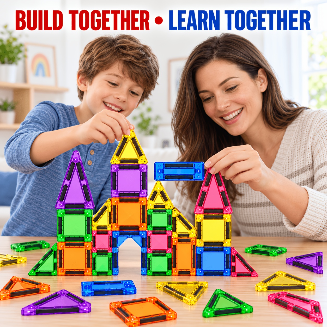 Educational Magnetic Building Blocks Set, Learning STEM Toys