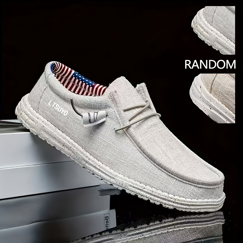 item picture ltsuyo new brand mens slip   spring autumn mesh fabric breathable flat shoes two types of random sole daily casual loafers size 36 50 large loafers slip on casual shoes
