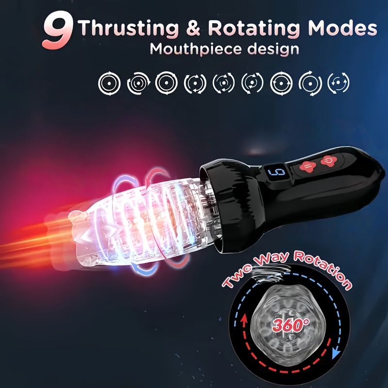 male masturbator temu Male Masturbation Toys / Telescopic Vibration Machine for Blowjob main image 1