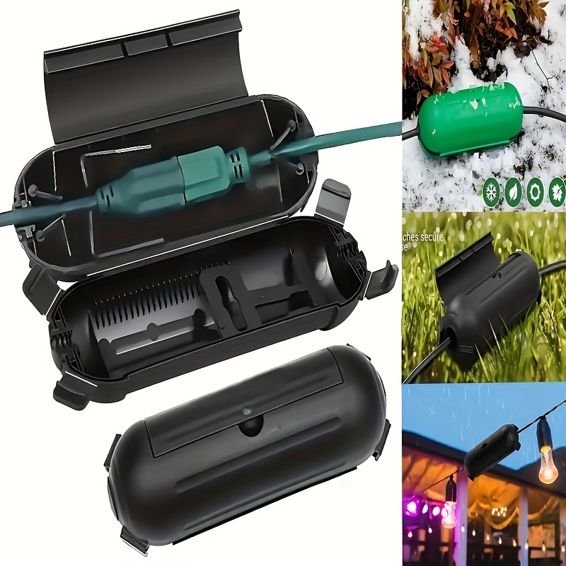 

1pcs Outdoor Extension Cord Cover - Weather Resistant Plug Connector For Outside, Uncharged, No Battery, Pc Material, No Laser Function