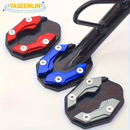 yaseenlin aluminum accessories for and scooters including anti skid edges support bases side stands and golden auxiliary blocks with enlarged pads with 10pcs reflective sticker