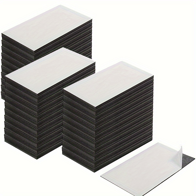Image of Magnetic Sheets With Adhesive Backing - 20pcs Each 2 X 3.5 Inches 50 X 89mm - Flexible Magnet Sheets With Self Adhesive - Sticky Magnetic Paper For Photo And Picture Magnets - Craft Magnet Stickers