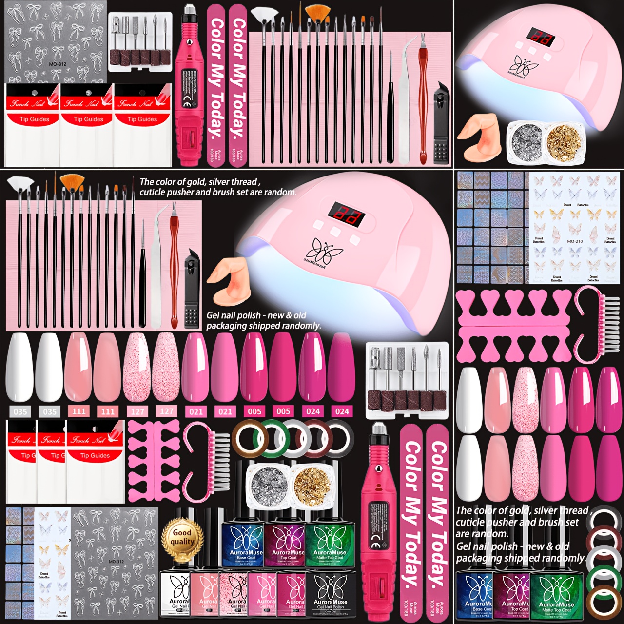 48pcs complete nail art set beginners 6 colors gel nail - Temu Ghana