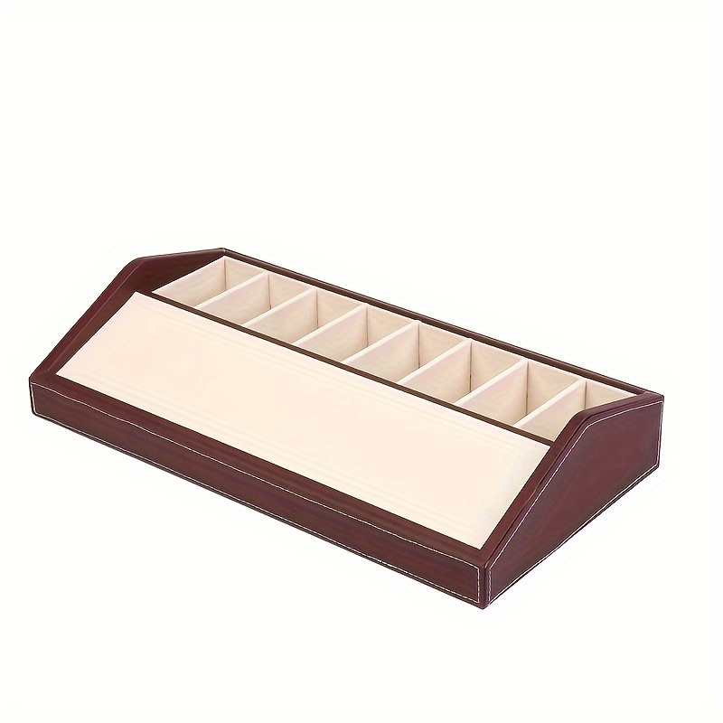 pu leather belt display rack belt storage box multi grid Temu