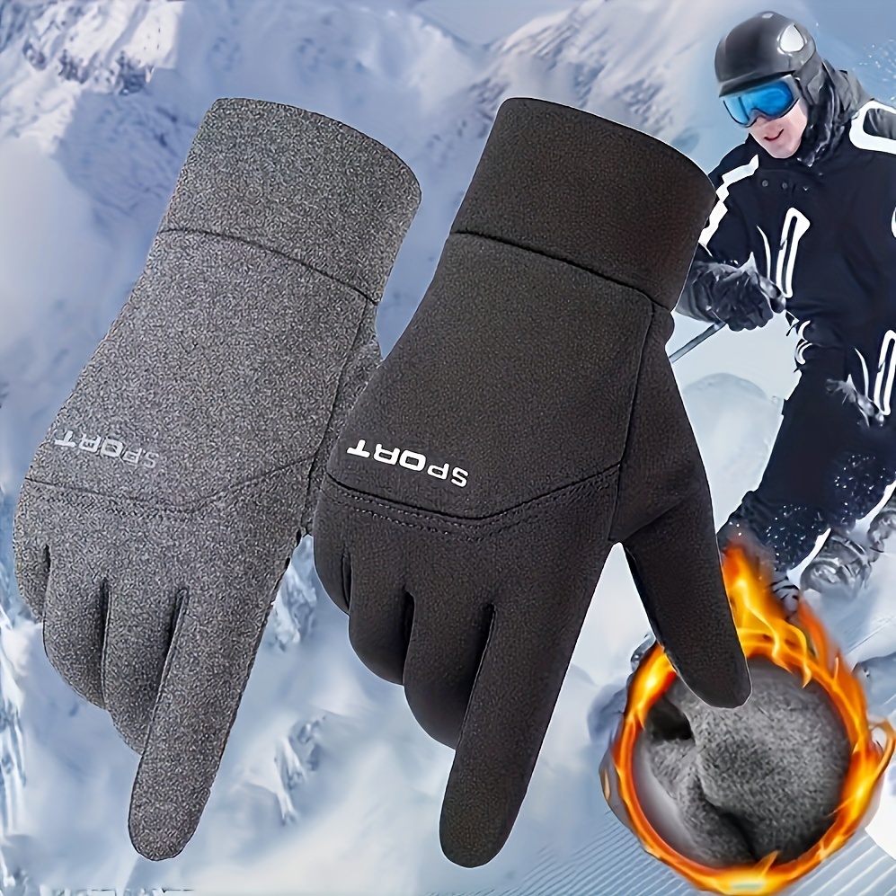 

A Pair Of Winter Outdoor Sports, Cycling, Skiing, And Touch Screen Waterproof Gloves - Men's Hand