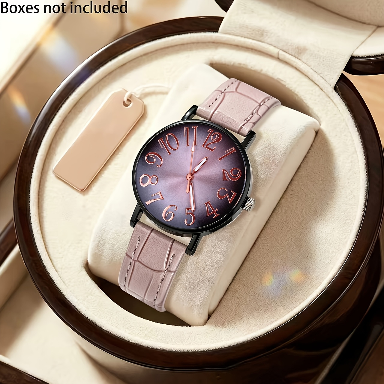 Image of Fresh Light Pink Large-number Women's Watch Easy And Design With A Gentle, Elegant Ideal For Professional Settings And Perfect For Gifting On Special Occasions Or Personal Wear