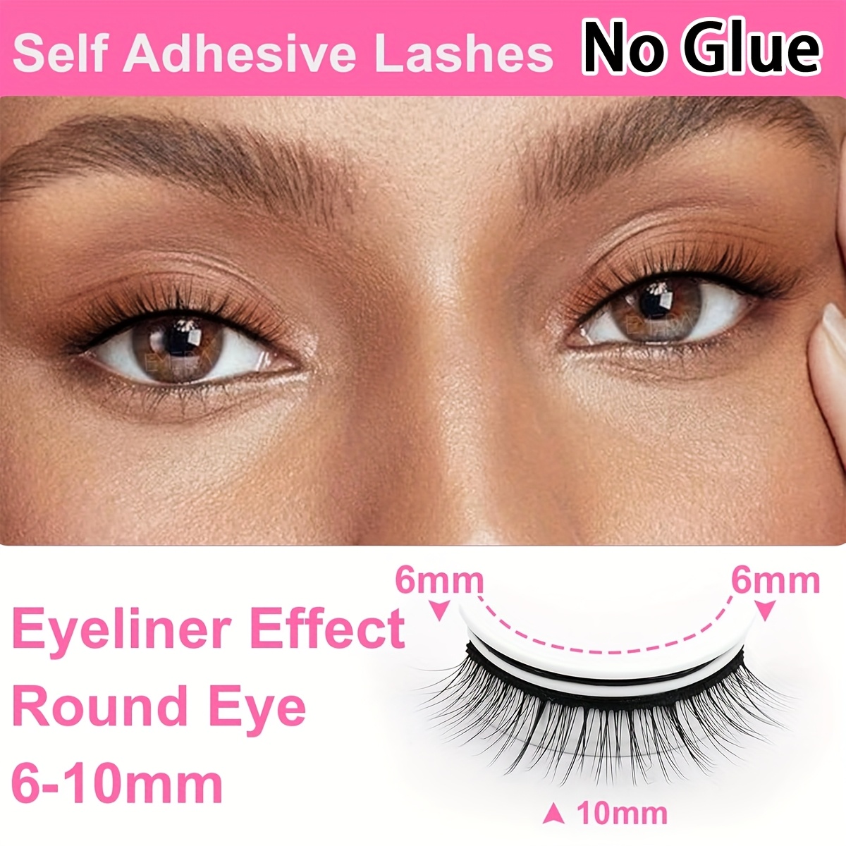 a set of 5 pairs of self false eyelashes that are pre reusable and made fluffy materials are lightweight and details 3