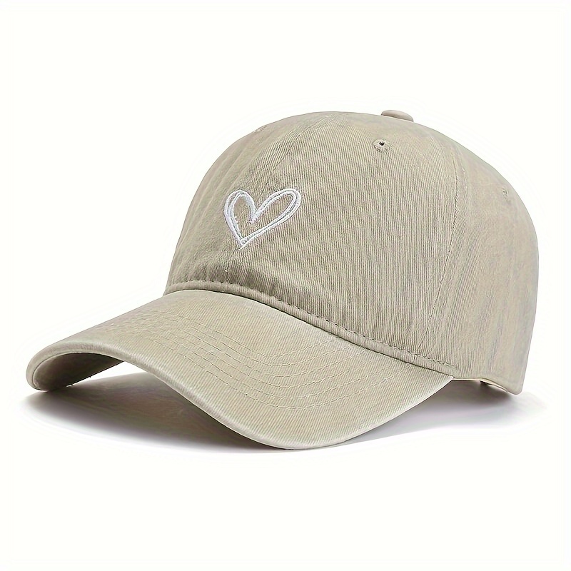 TEMU Gorra De Béisbol Suave De Amor Vintage Para Mujeres Con Lavado Y Desgaste, Gorra Ajustable De Protección Solar Para Actividades Al Aire Libre