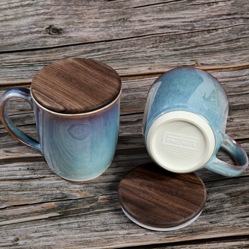 coffee mugs set christmas gift large 16oz ceramic mugs lids - Temu