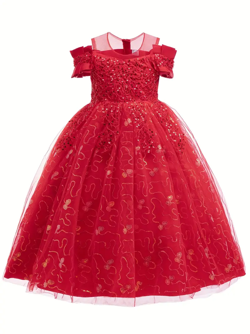 girls princess performance dress shoulder shoulder top puffy - Temu United Arab Emirates girls princess performance dress shoulder shoulder top puffy - Temu United Arab Emirates
